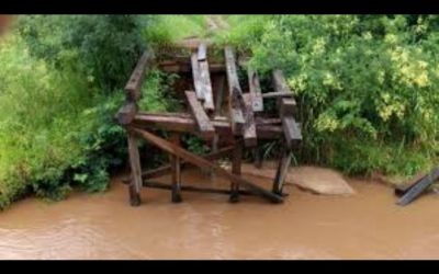 Rompimento de duas pontes no município de Corguinho deixa 250 pessoas isoladas