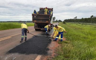 Equipes da Agesul trabalham aos finais de semana para recuperar rodovias