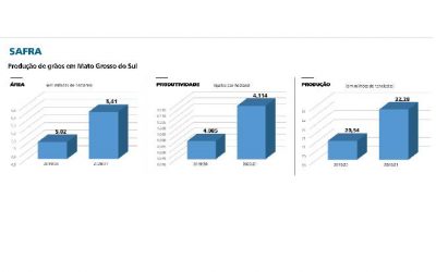 Produção de grãos do Estado deve chegar a 22,2 milhões de toneladas