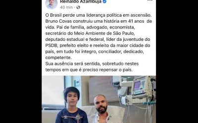 “Integro, competente e dedicado”, diz Azambuja sobre Bruno Covas