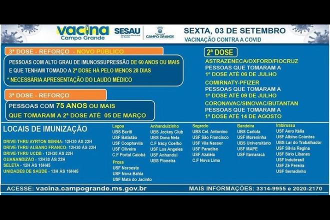 Dose de reforço será aplicada em idosos de 60 anos nesta sexta-feira