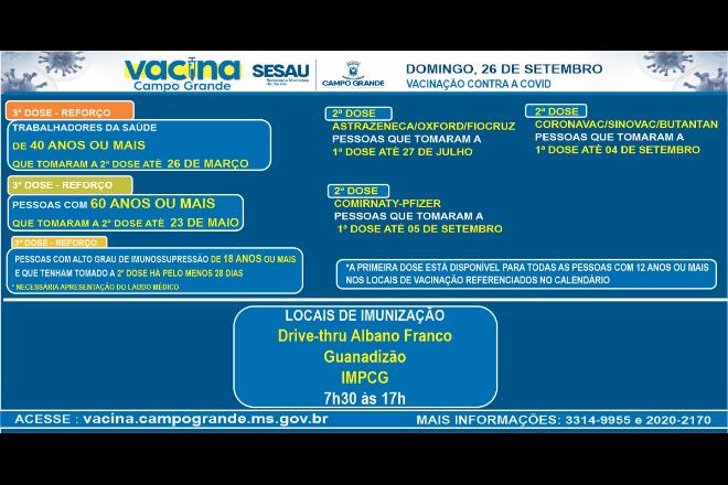 Trabalhadores da saúde com 40 anos ou mais podem tomar dose de reforço neste domingo