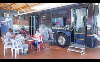 Primeira etapa do ´Busão da Vacina’ teve 1,2 mil campo-grandenses vacinados contra a Covid