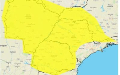 Mato Grosso do Sul está em alerta para chuva de granizo e ventos de até 60 km/h