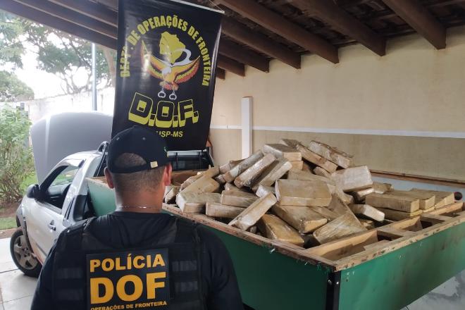 DOF E PRF apreendem quase R$ 20 milhões em pasta base e cloridrato de cocaína