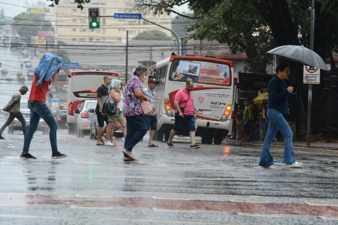 Semana será chuvosa, com pancadas de chuva e fortes rajadas de ventos