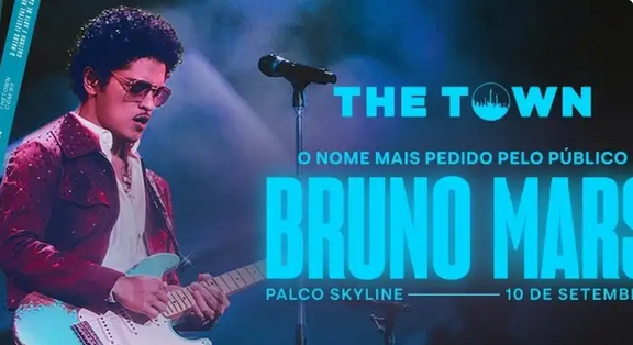 Bruno Mars volta ao Brasil e é anunciado como a nova atração do festival The Town em SP