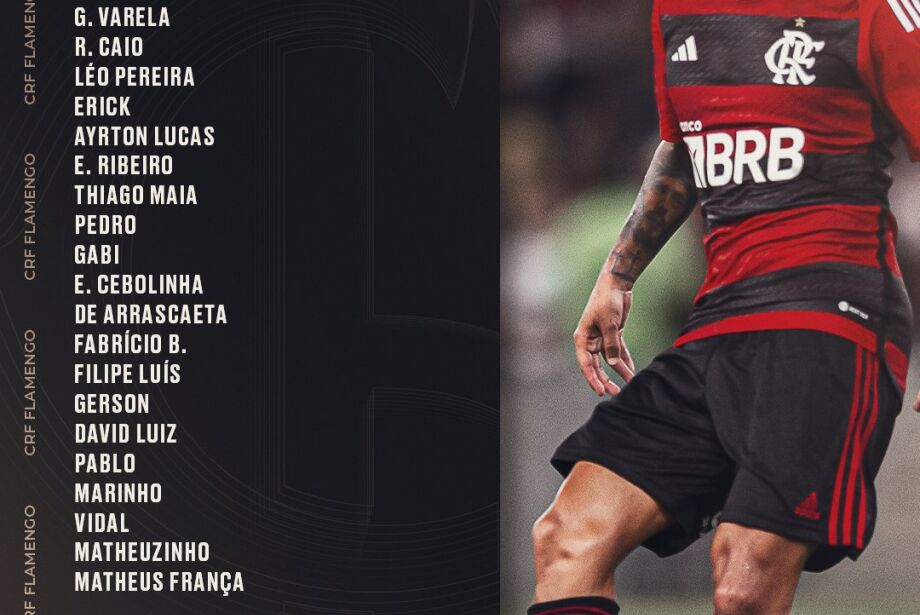 Sem Bruno Henrique, Flamengo inscreve 23 jogadores para o Mundial de Clubes