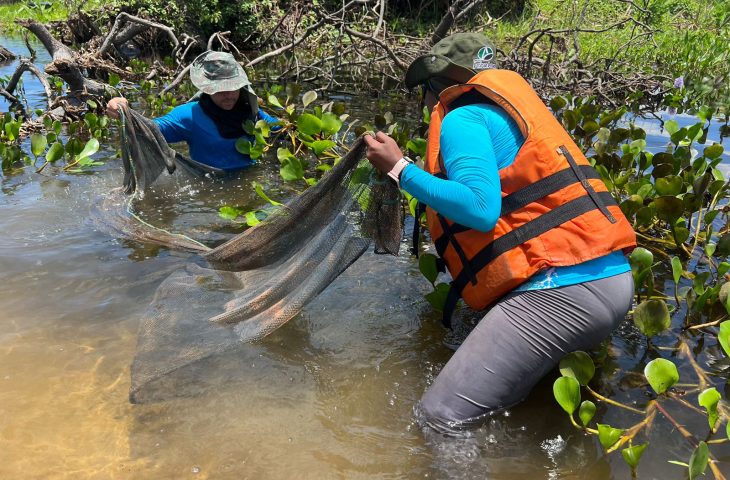 A bordo de navio da Marinha, pesquisadores do Bioparque desbravam o Pantanal em expedição