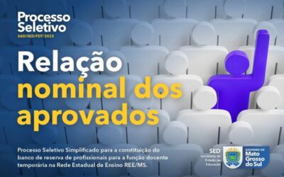 SED divulga relação nominal dos aprovados no processo seletivo para professores temporários